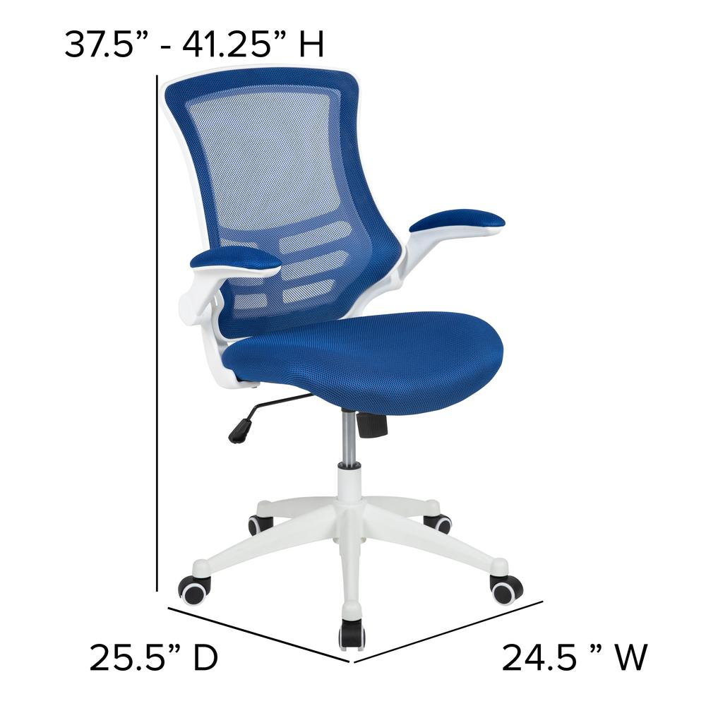 Mid-Back Blue Mesh Swivel Ergonomic Task Office Chair