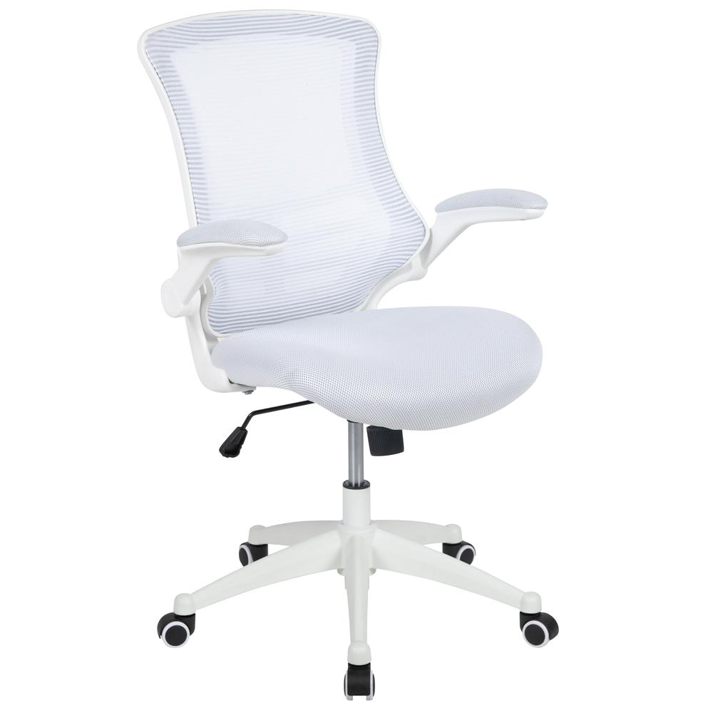 Mid-Back White Mesh Swivel Ergonomic Task Office Chair