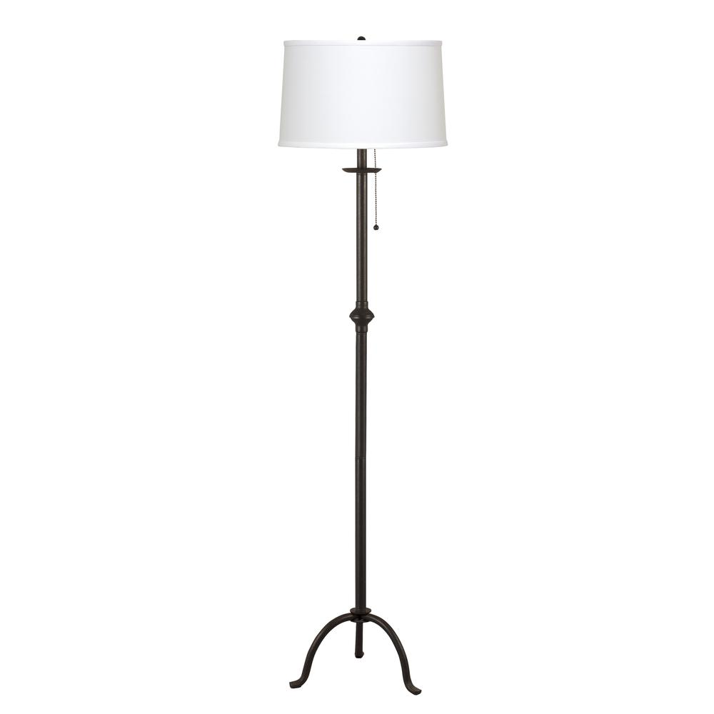 57" Height Iron Floor Lamp in Black