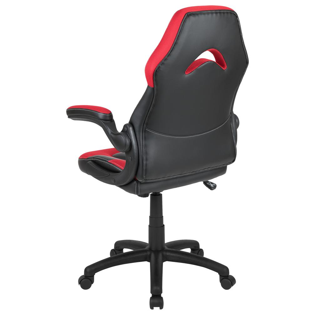 X10 Gaming Chair Racing Office Computer Swivel Chair, Red/Black LeatherSoft