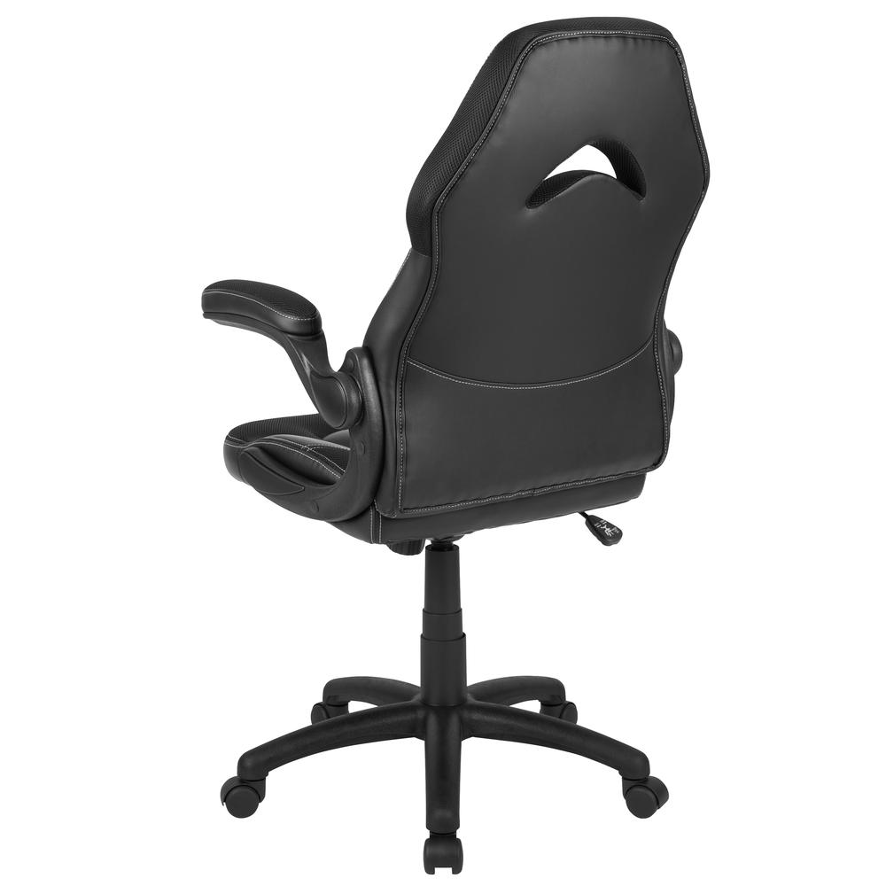 X10 Gaming Chair Racing Office Computer Swivel Chair, Black LeatherSoft