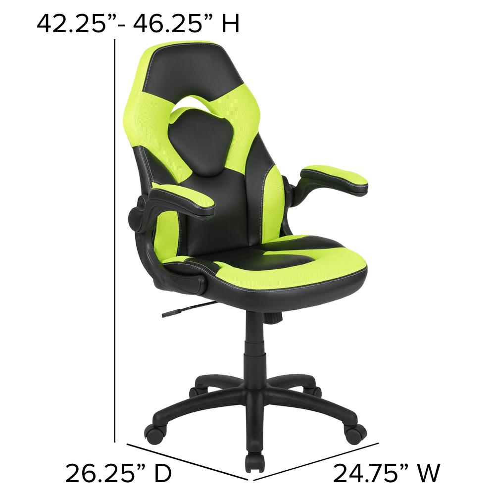 X10 Gaming Chair Racing Office Computer Swivel Chair, Neon Green/Black