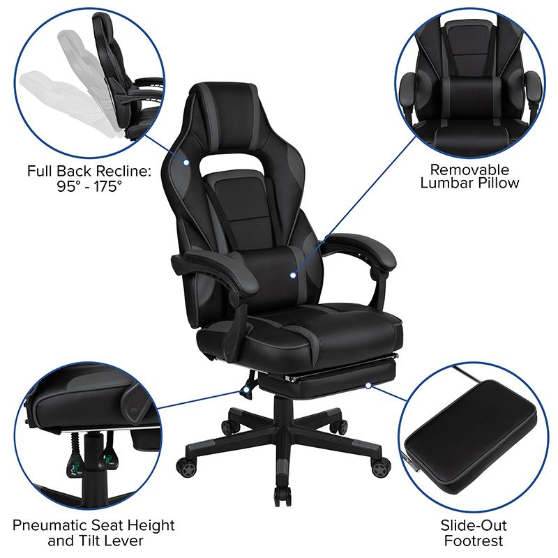 X40 Gaming Chair Racing Computer Chair - Black/Gray