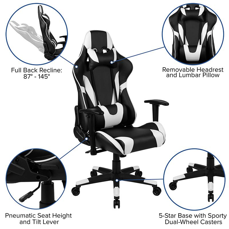 X20 Gaming Chair Racing Office Computer Swivel Chair with Fully Reclining Back