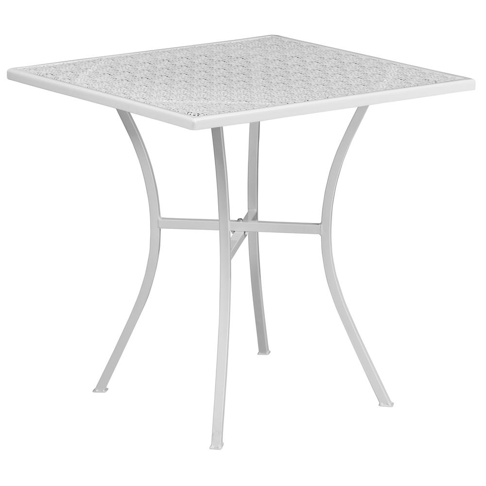 Commercial Grade Square Patio Table | Outdoor Steel Square Patio Table