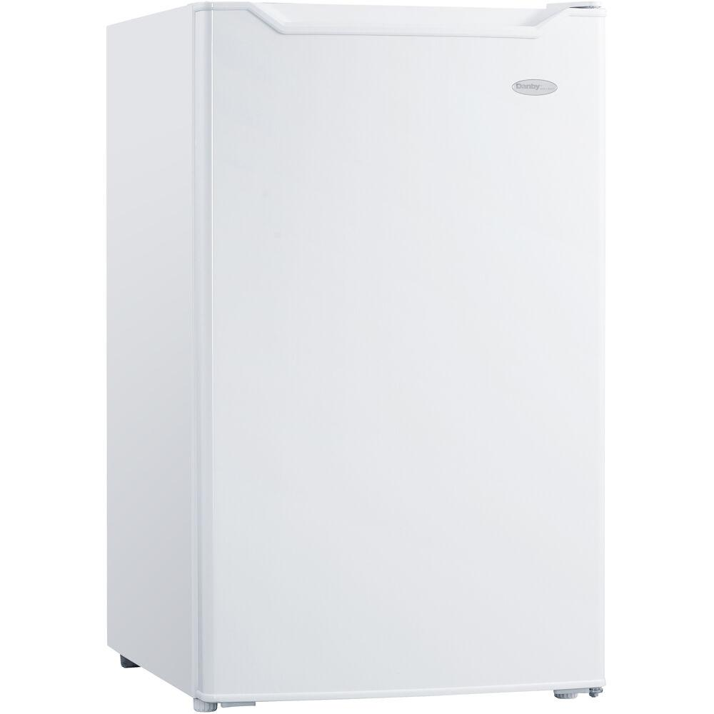 4.4 CuFt. Refrigerator, Push Button Defrost, Full Width Freezer Section