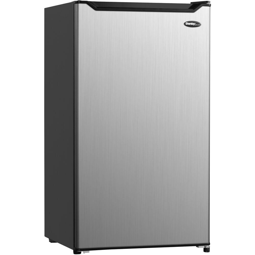 4.4 CuFt. Refrigerator, Push Button Defrost, Full Width Freezer Section