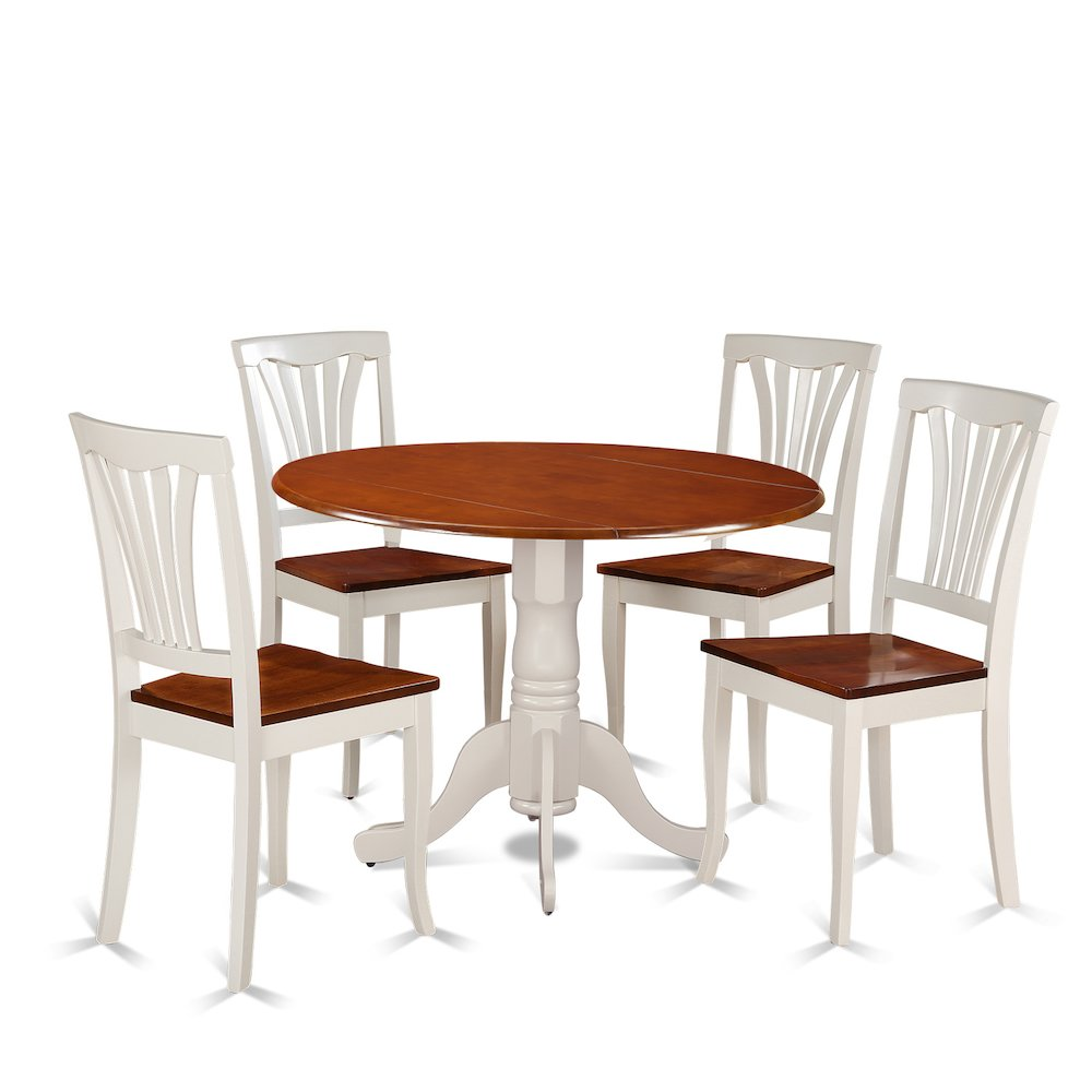 5  Pc  Dining  set-Round  Table  and  4  Kitchen  Chairs