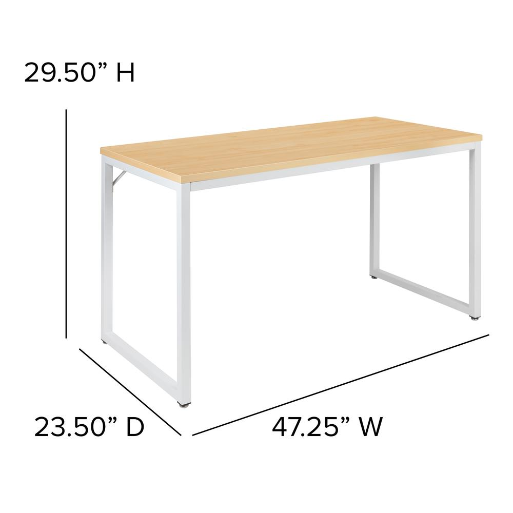 Office Computer Desk and Home Office Desk - 47" Long (Maple/White)