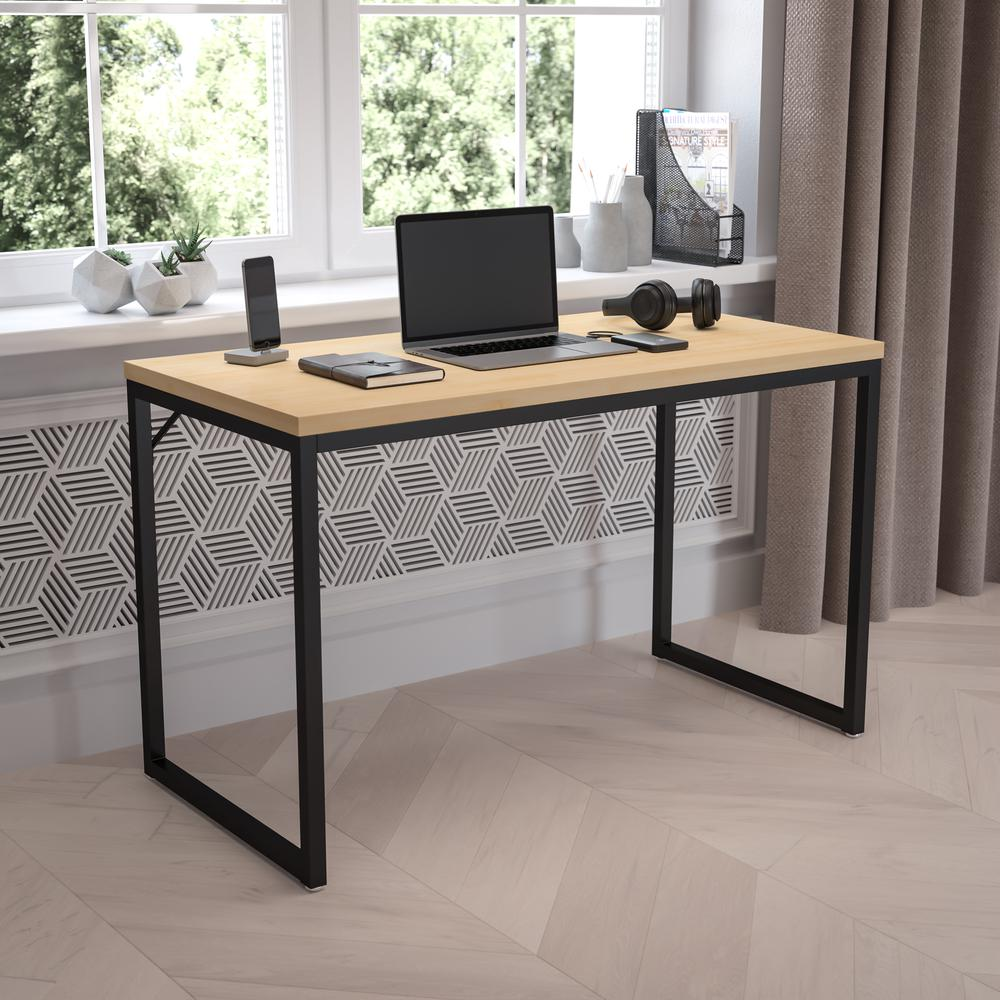 Office Computer Desk and Home Office Desk - 47" Long (Maple/Black)