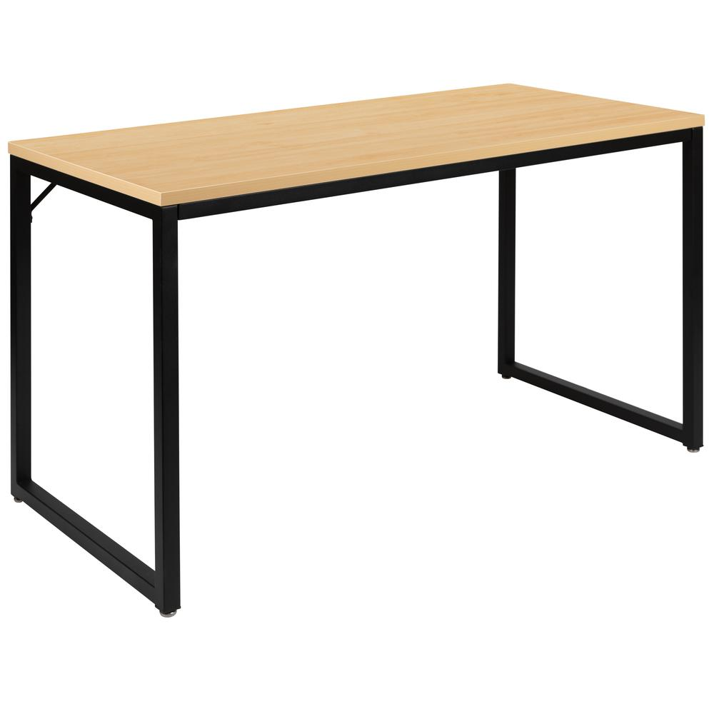 Office Computer Desk and Home Office Desk - 47" Long (Maple/Black)