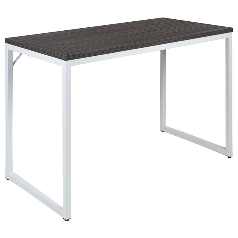 Tiverton Office Computer Desk and Home Office Desk - 47" Long (Gray/White)