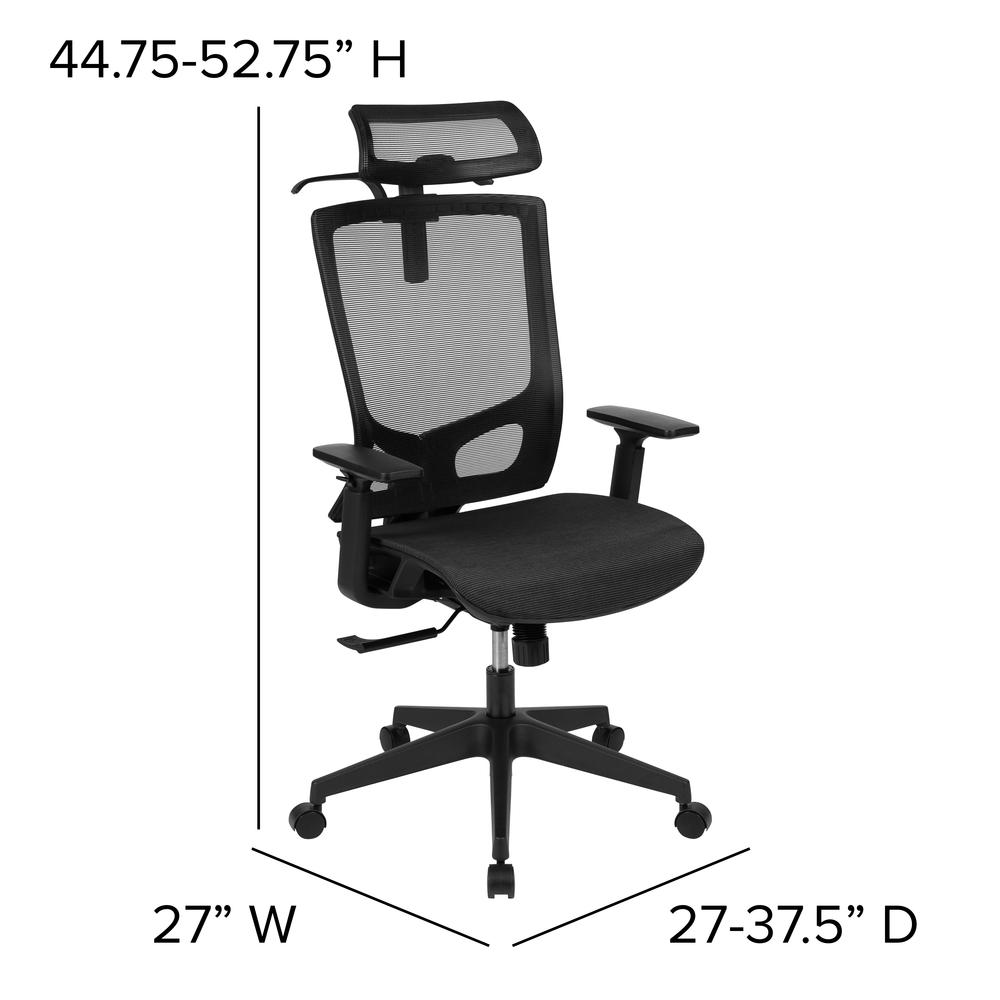 Mesh Office Chair with Synchro-Tilt in Black