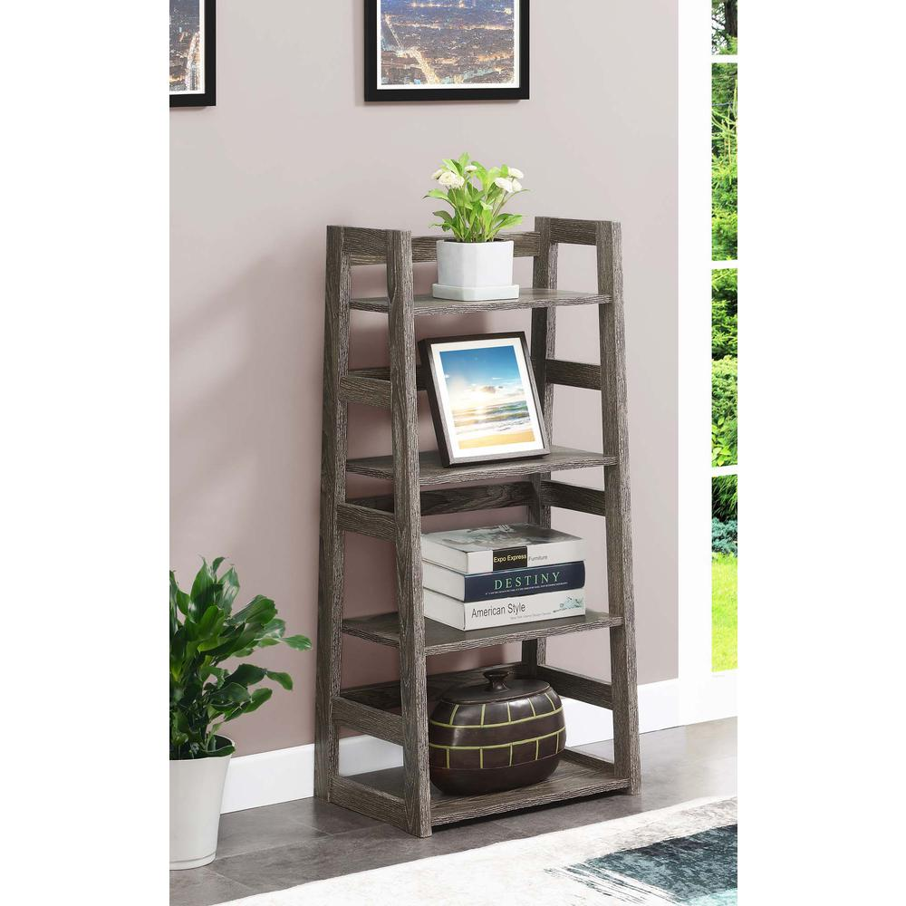 Designs2Go Trestle Bookcase in Weathered Gray