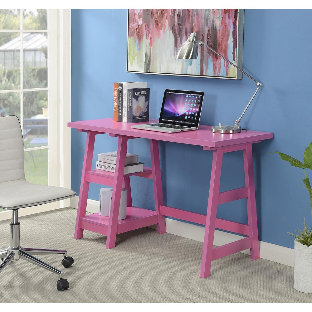 Designs2Go Trestle Desk with Shelves