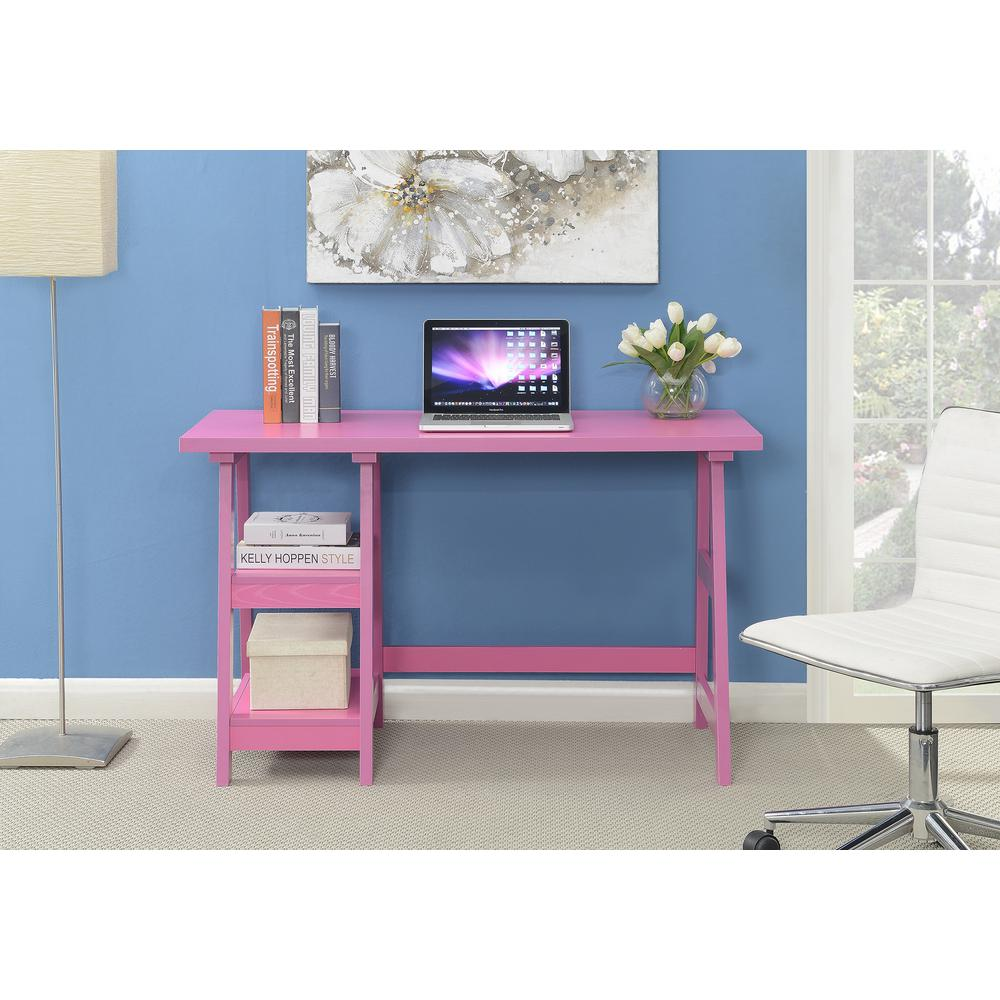 Designs2Go Trestle Desk with Shelves