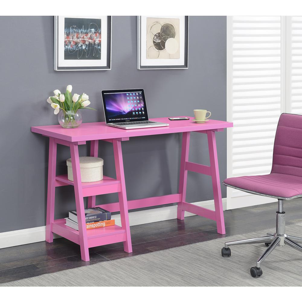 Designs2Go Trestle Desk with Shelves