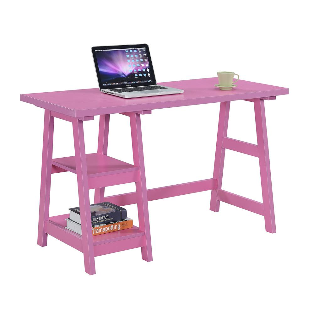 Designs2Go Trestle Desk with Shelves