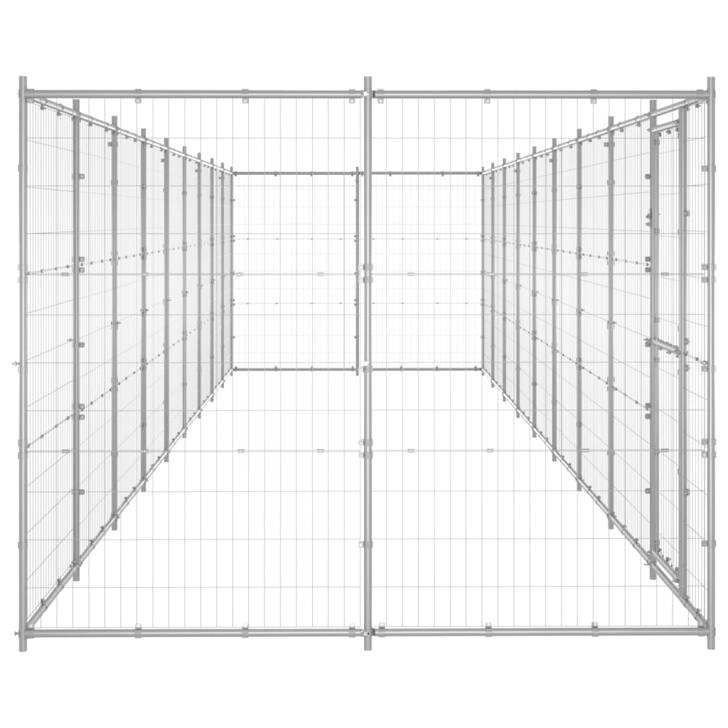 vidaXL Outdoor Dog Kennel Galvanized Steel 234.4 ft²