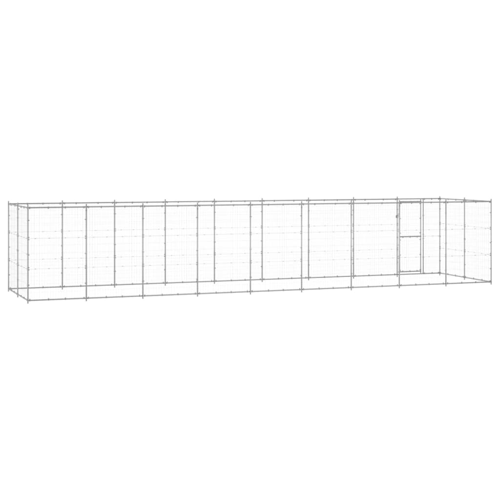 vidaXL Outdoor Dog Kennel Galvanized Steel 234.4 ft²