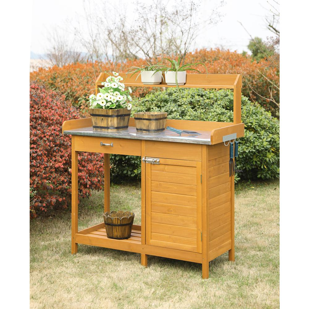 Deluxe Potting Bench with Cabinet