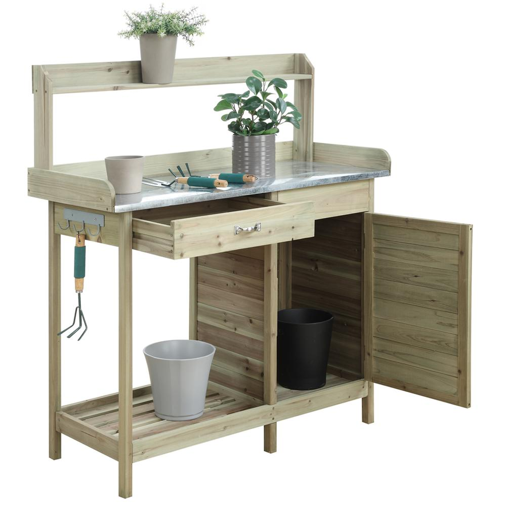 Deluxe Potting Bench with Cabinet