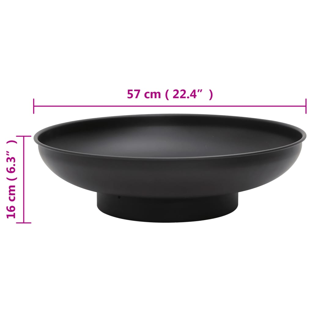 vidaXL Fire Pit 22.4" Steel