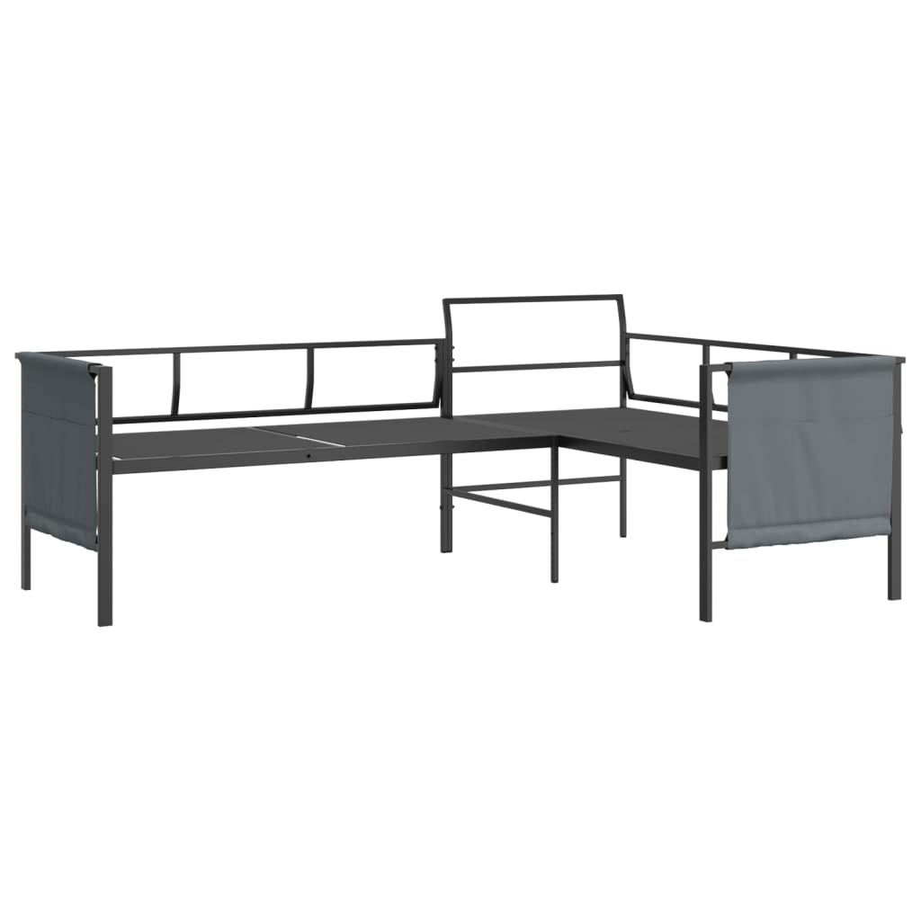 vidaXL 2 Piece Patio Lounge Set Anthracite Steel