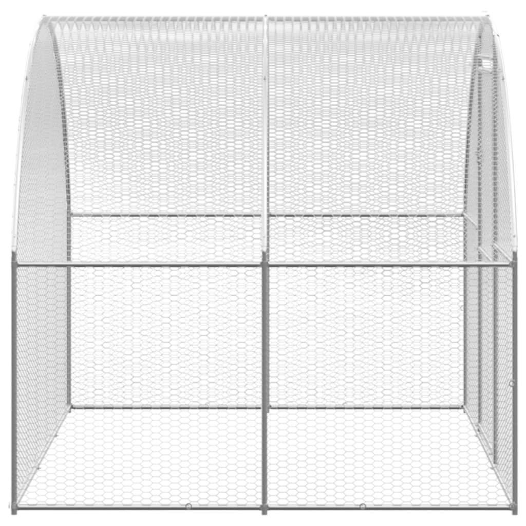 vidaXL Outdoor Chicken Coop 9.8'x32.8'x6.6' Galvanized Steel