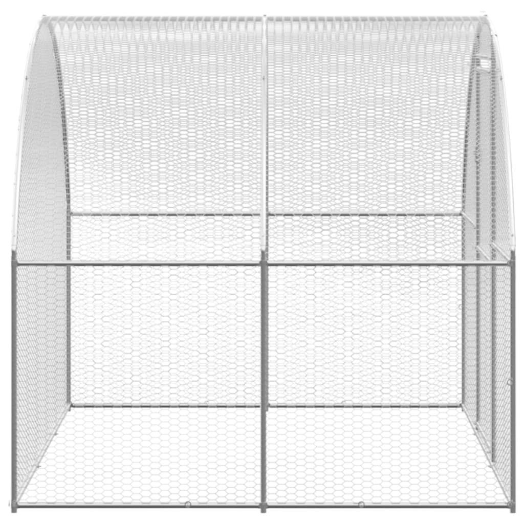 vidaXL Outdoor Chicken Coop 9.8'x13.1'x6.6' Galvanized Steel