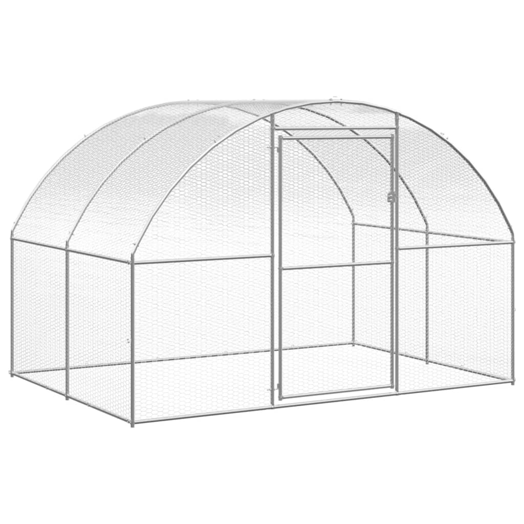 vidaXL Outdoor Chicken Coop 9.8'x65.6'x6.6' Galvanized Steel