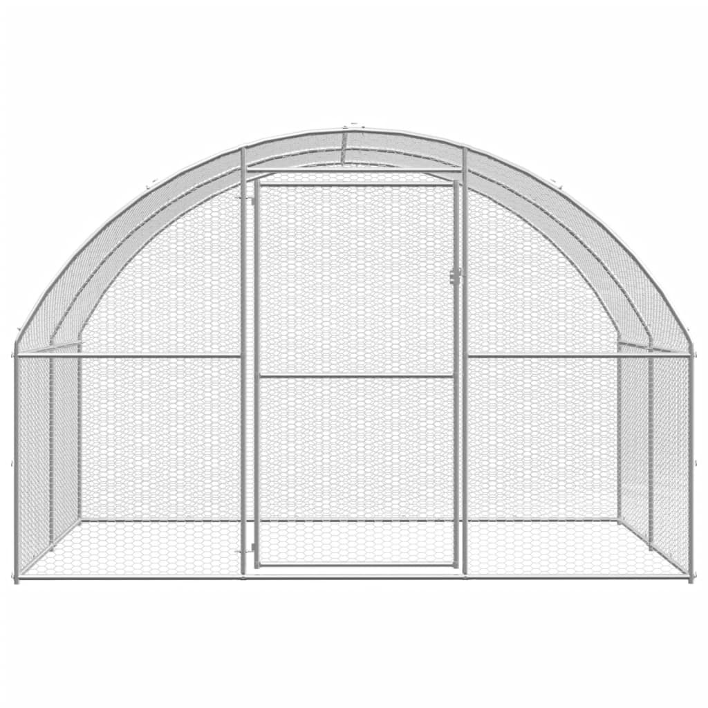 vidaXL Outdoor Chicken Coop 9.8'x65.6'x6.6' Galvanized Steel