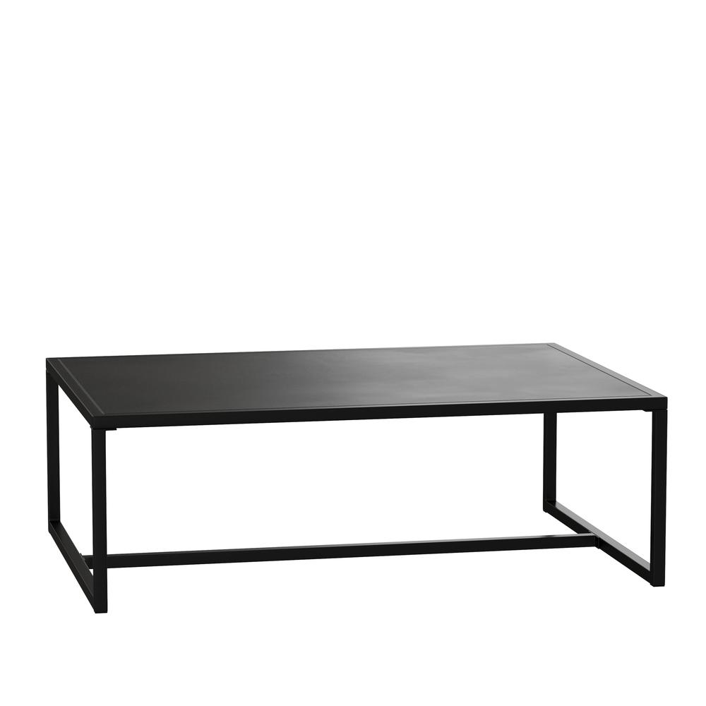 Patio Coffee Table Black Coffee Table, Porch, or Poolside - Steel Leg Frame