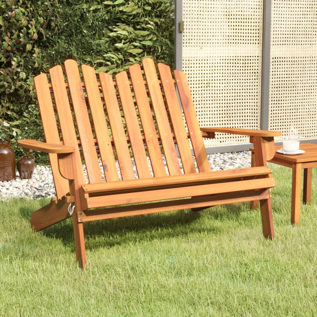 vidaXL Adirondack Patio Bench 49.6" Solid Wood Acacia