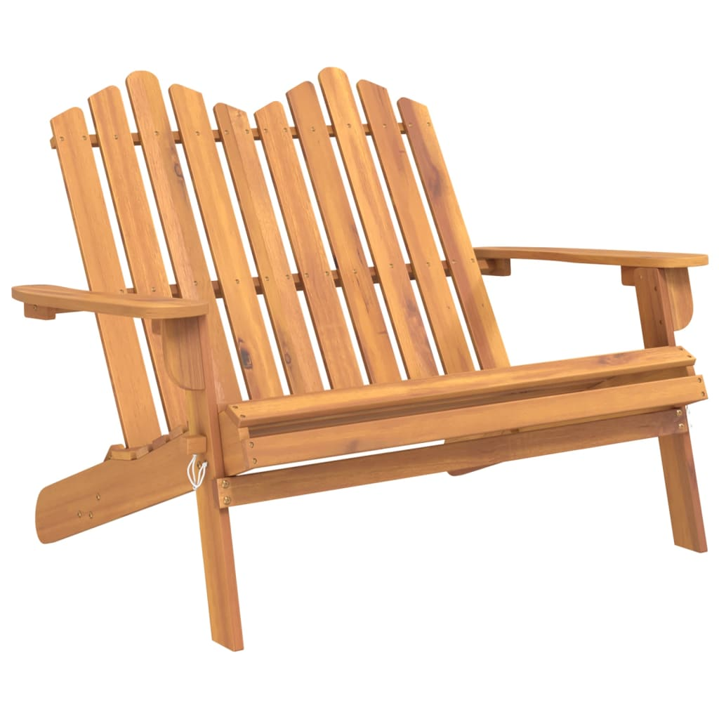 vidaXL Adirondack Patio Bench 49.6" Solid Wood Acacia