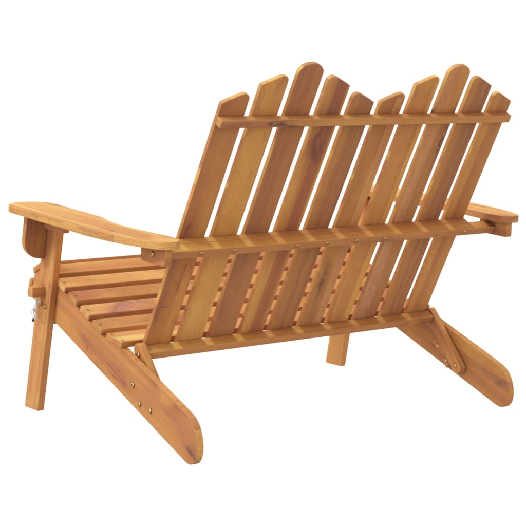 vidaXL Adirondack Patio Bench 49.6" Solid Wood Acacia