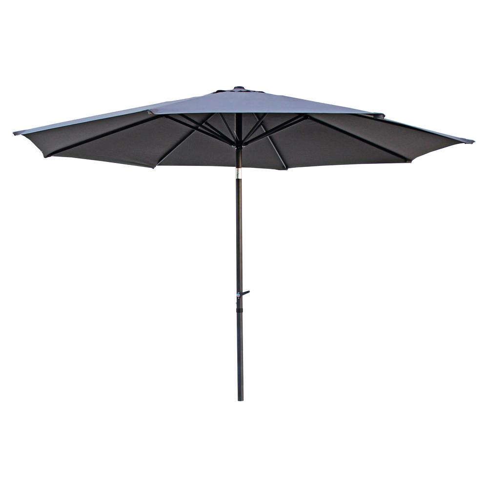 St. Kitts Aluminum 11.5-foot Patio Umbrella, Grey