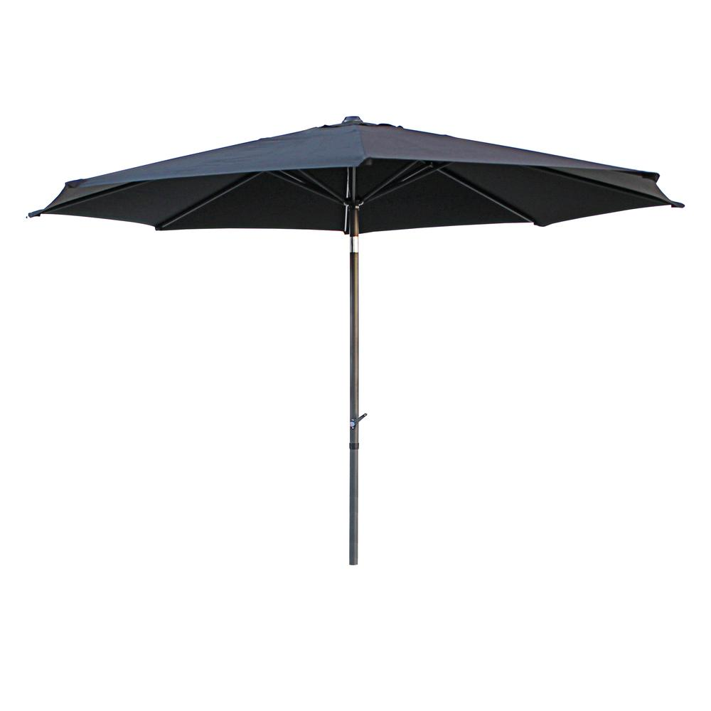 St. Kitts Aluminum 11.5-foot Patio Umbrella, Black