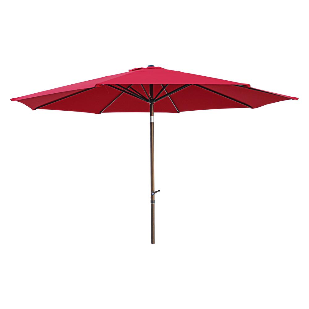 St. Kitts Aluminum 11.5-foot Patio Umbrella, Ruby Red