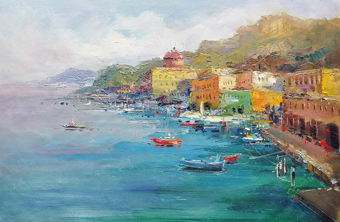 Knife Blue Art Mediterranean Painting