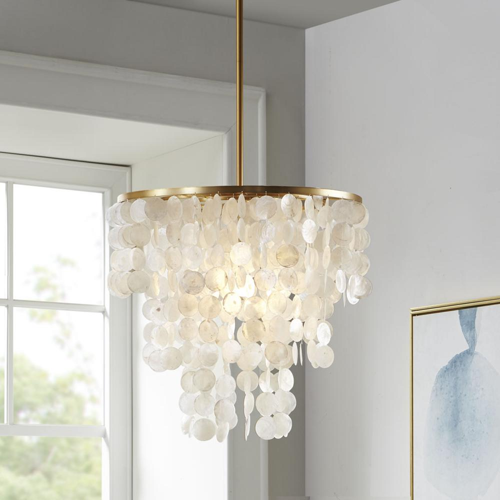 Layered Capiz Chandelier