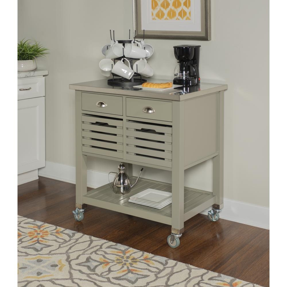 Noelle Grey Kitchen Cart