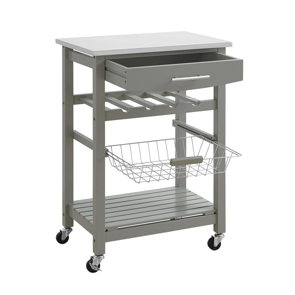 Clarke Gray Kitchen Cart