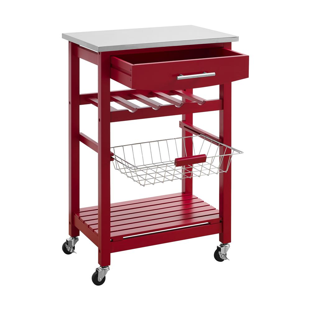 Clarke Red Kitchen Cart