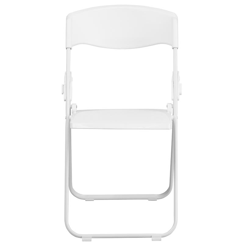 2 Pack 500 lb. Capacity Heavy Duty White Plastic Folding Chair