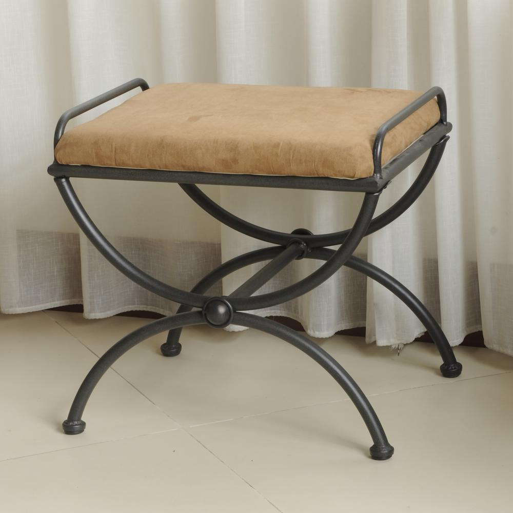 Iron Upholstered Vanity Stool