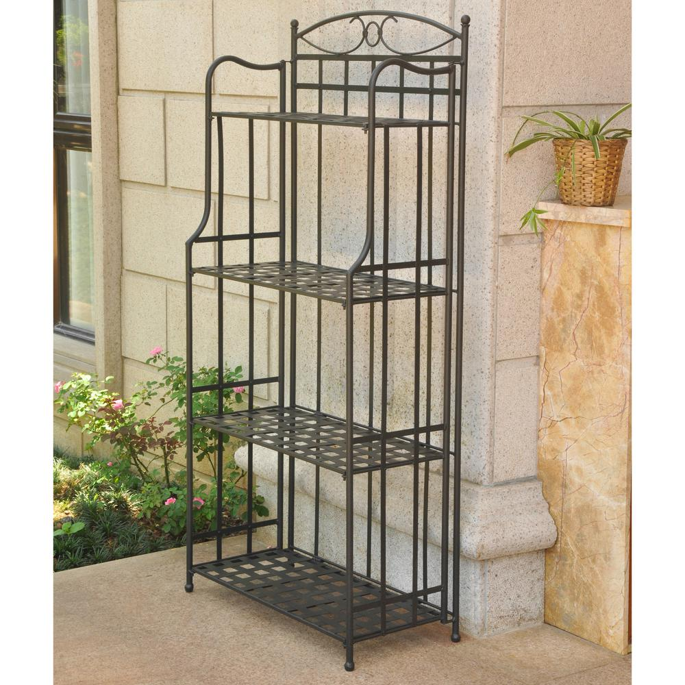 Santa Fe Nailhead 4-Tier Bakers Rack