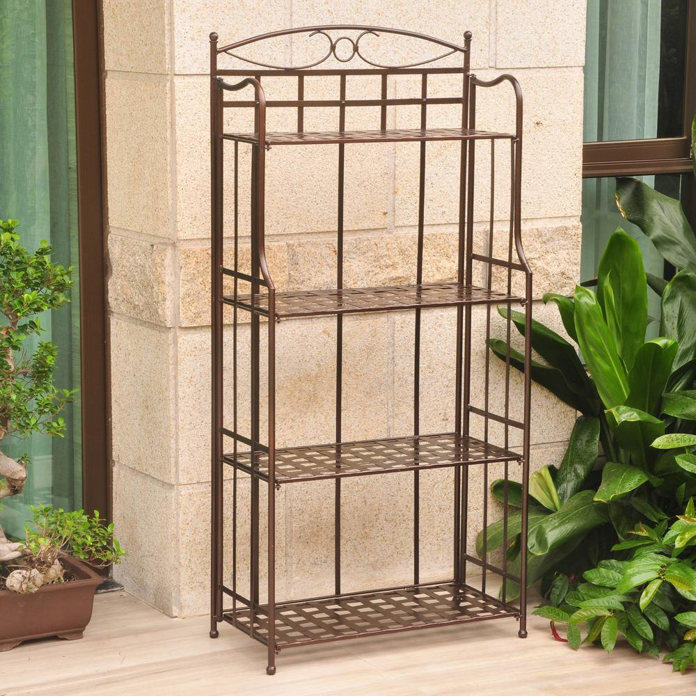 Santa Fe Nailhead 4-Tier Bakers Rack