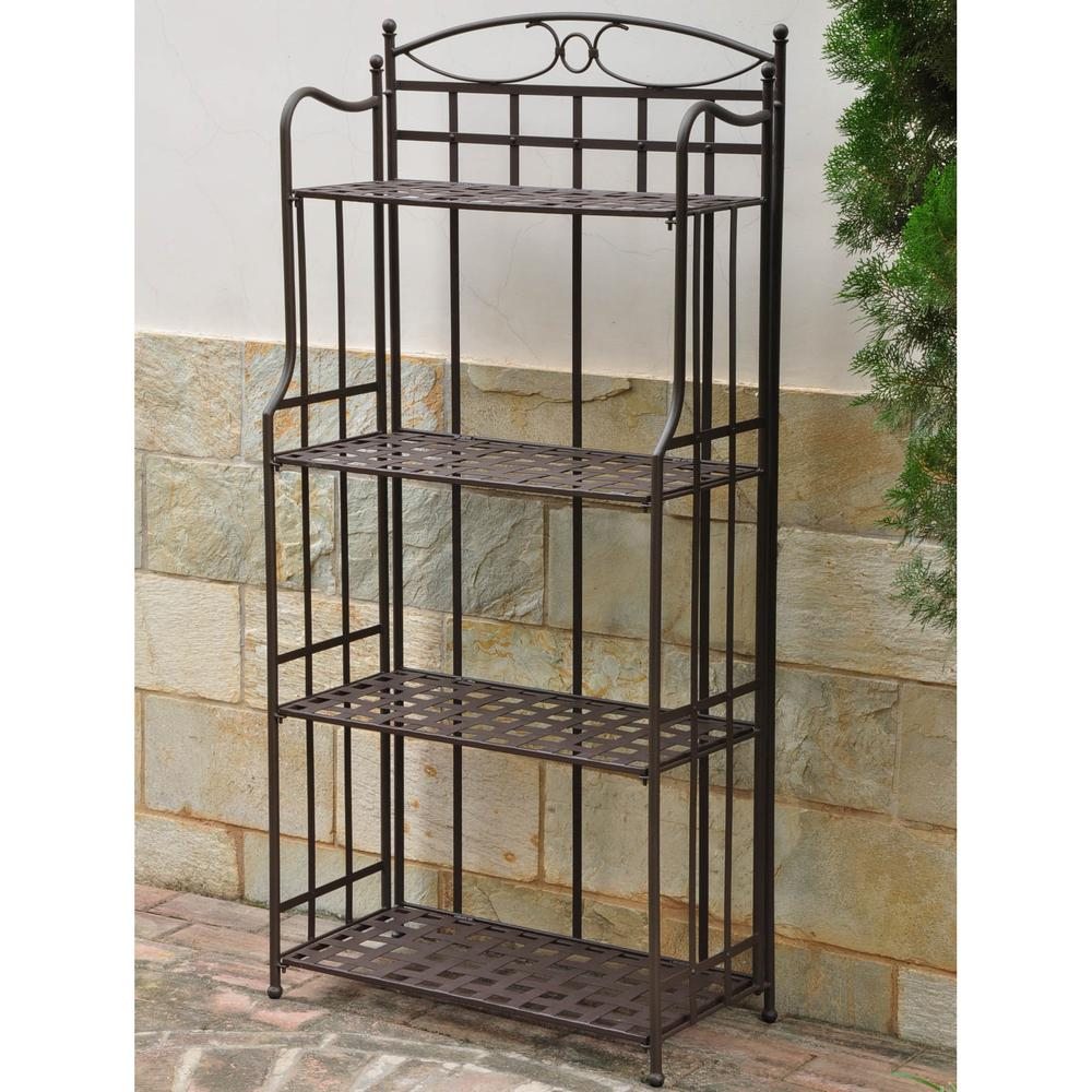 Santa Fe Nailhead 4-Tier Bakers Rack