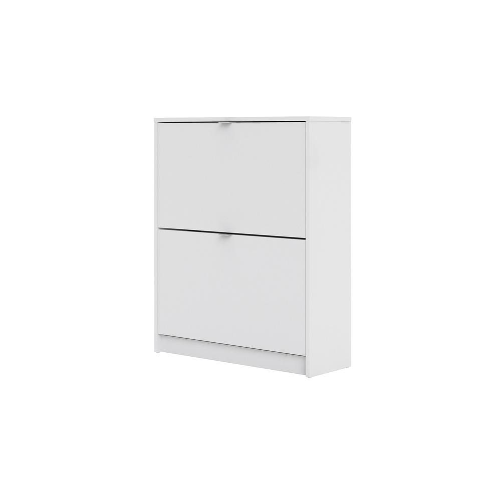 Bright 2 Drawer Shoe Cabinet, White